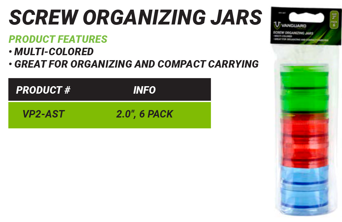 SCREW TOP ORGANIZING JARS 6PACKVP2AST